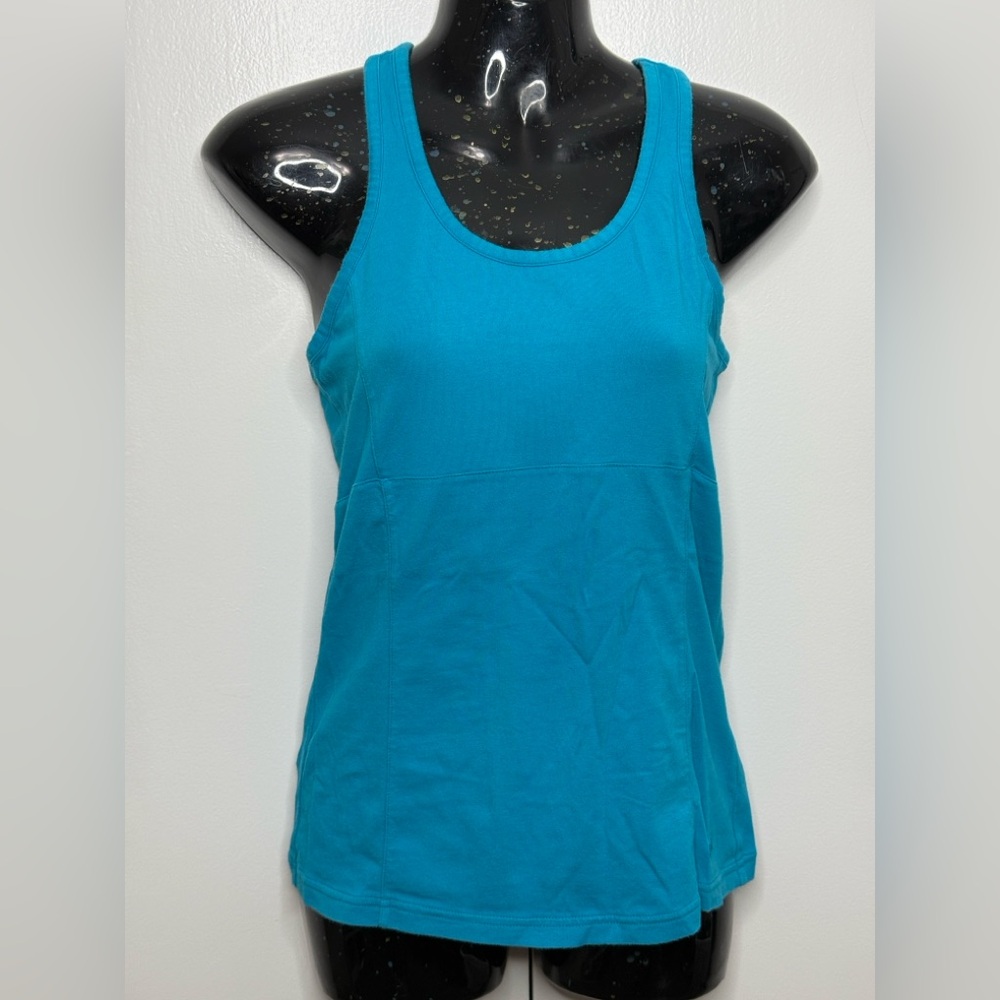 Reebok Teal Scoop Neck Athletic Women Tank Top Size S